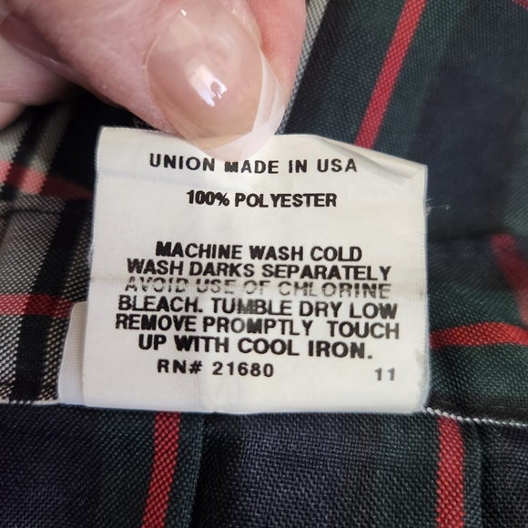 DENNIS Collegiate Black Red White Pleated Dark Academia School Skirt 9 Jr - Picture 7 of 8